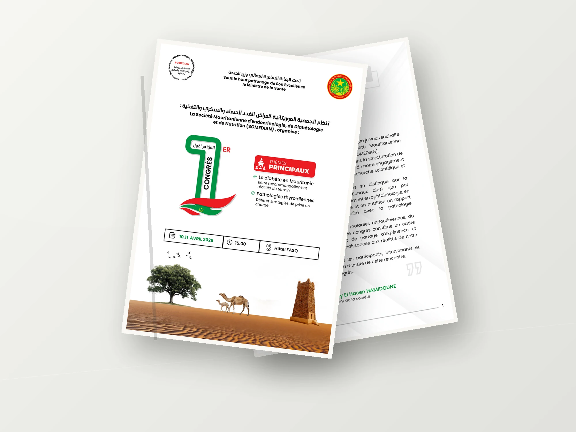 المؤتمر الأول للجمعية الموريتانية لأمراض الغدد الصماء والسكري والتغذية — تطبيقات هوية المؤتمر 8